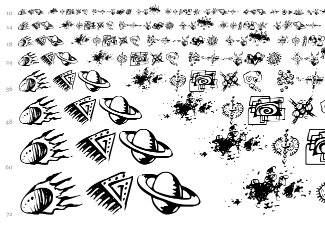 Doodle Art font waterfall